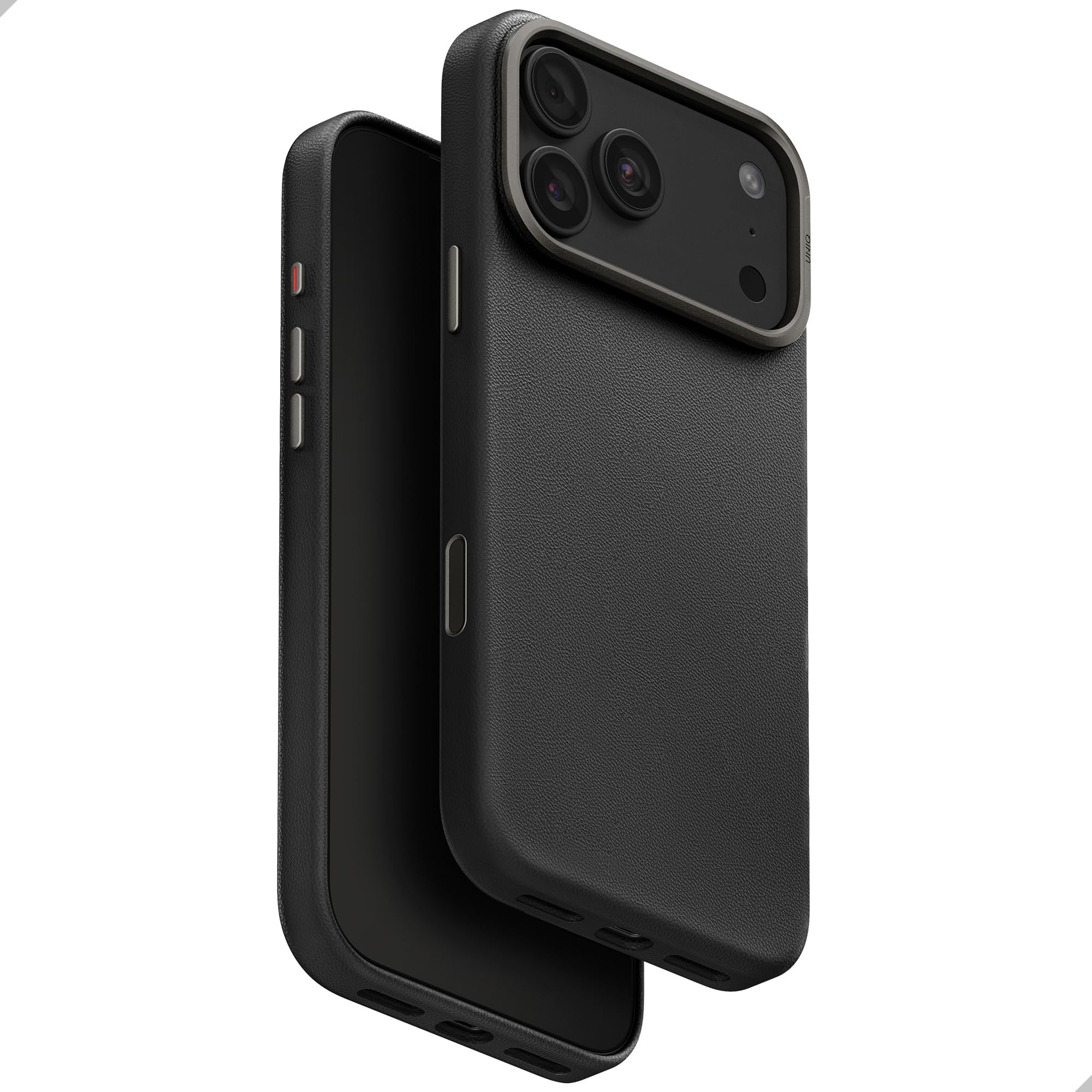 【UNIQ】LYDEN iPhone 18 Pro/Pro Max ケース プレミアムPUレザー 薄型 カメラレンズ保護 MagSafe対応