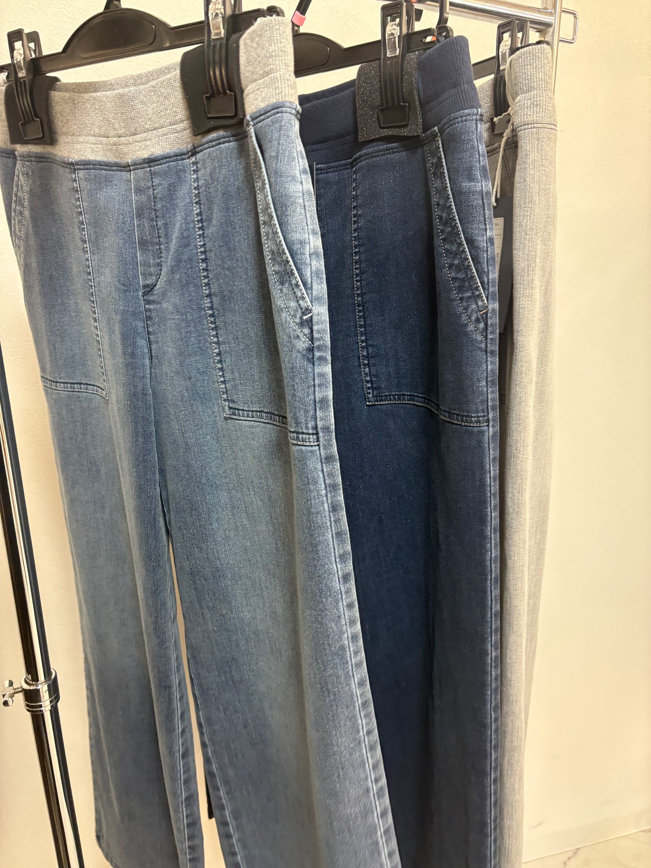 ROBE ウエストリブゴムワイドデニム　11624