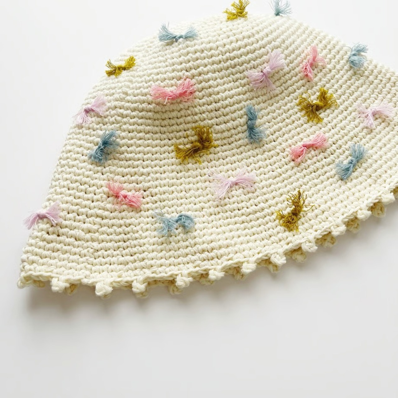 [Pattern] フリンジリボンバケットハット〈大人size〉