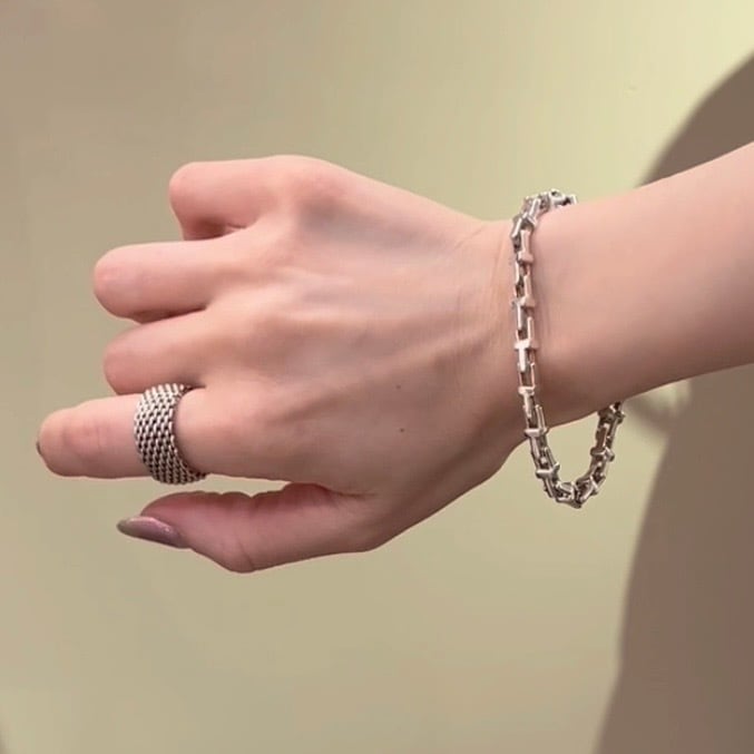 希少【TIFFANY＆CO】2479【14.5号】ティファニーサマセットメッシュ