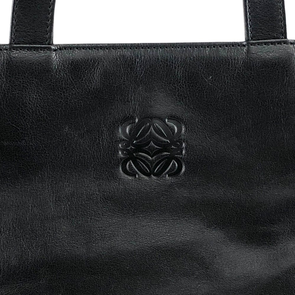 LOEWE ロエベ ハンドバッグ ブラック アナグラム ナッパレザー vintage
