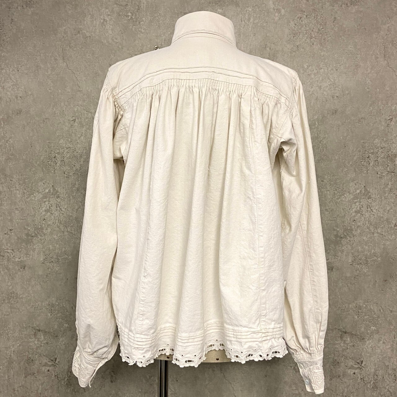 moderate vintage ヴィンテージシースルールーマニア刺繍ブラウス 1900年代初頭 希少 ルーマニア刺繍×西欧仕立て アンティーク ブラウス