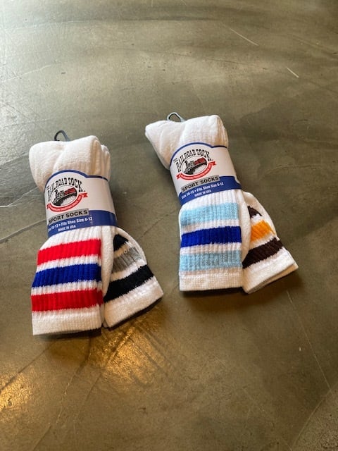 RAILROAD SOCKS MADE IN USA LINE SPORTS CREW SOCKS 2pc / レイル