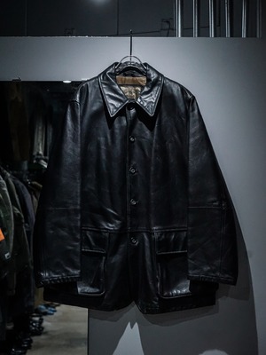 【add (C) vintage】"ARMANI JEANS" Loose Leather Coverall Jacket
