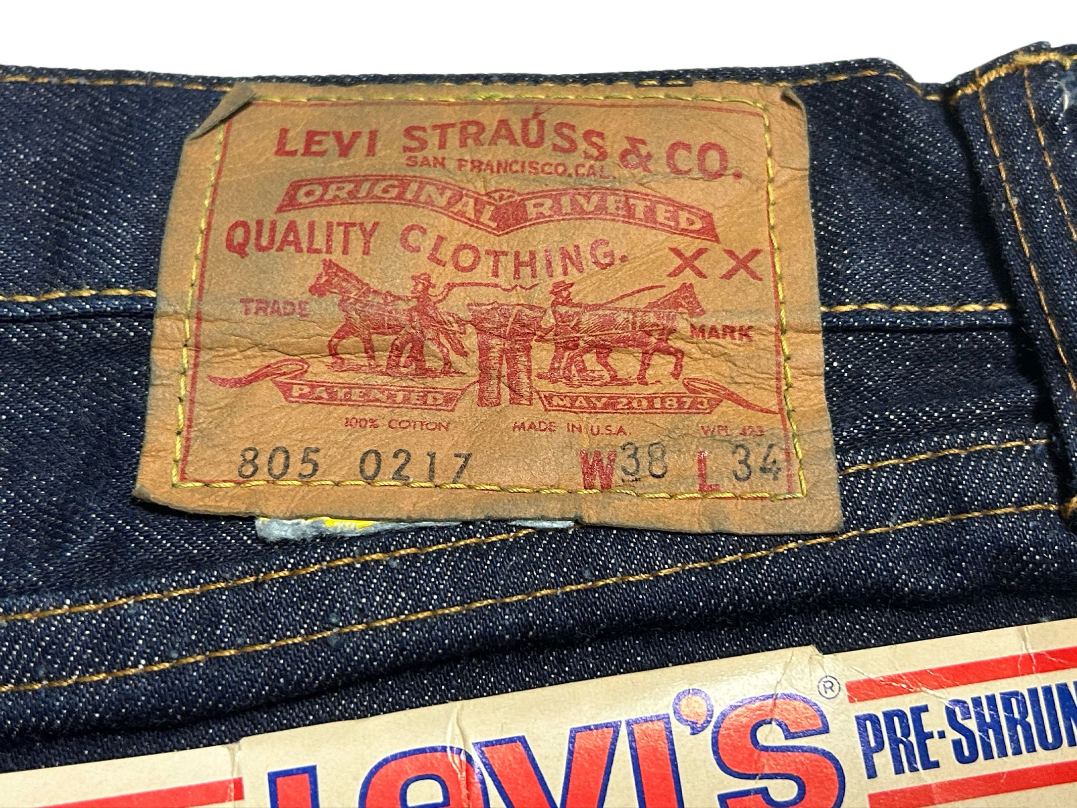 デッドストック 70s Levis 805 シングル 66前期【W38L34 デッドストック 70s Levis 805 シングル 66前期【W38L34