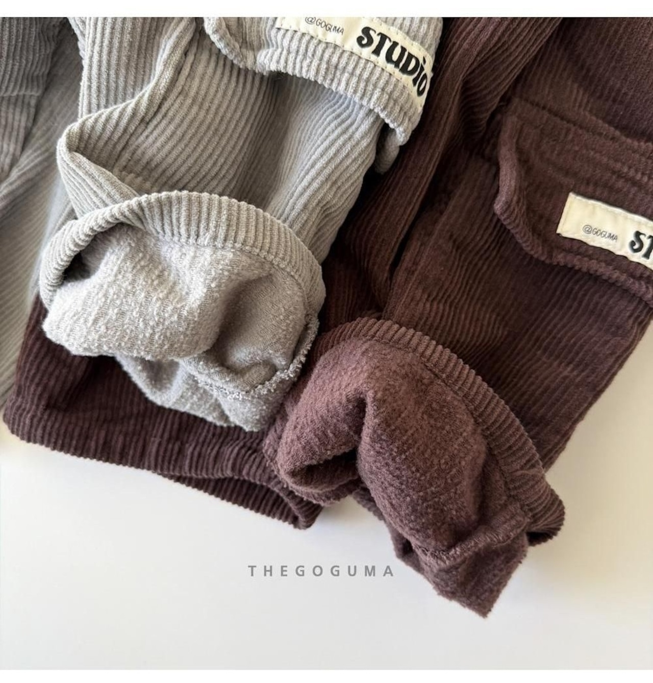 ザゴグマ / THE GOGUMA / コーデュロイカーゴ裏起毛パンツ / 韓国子供服 / キッズ / 26winter〖取寄〗*XS~XL*
