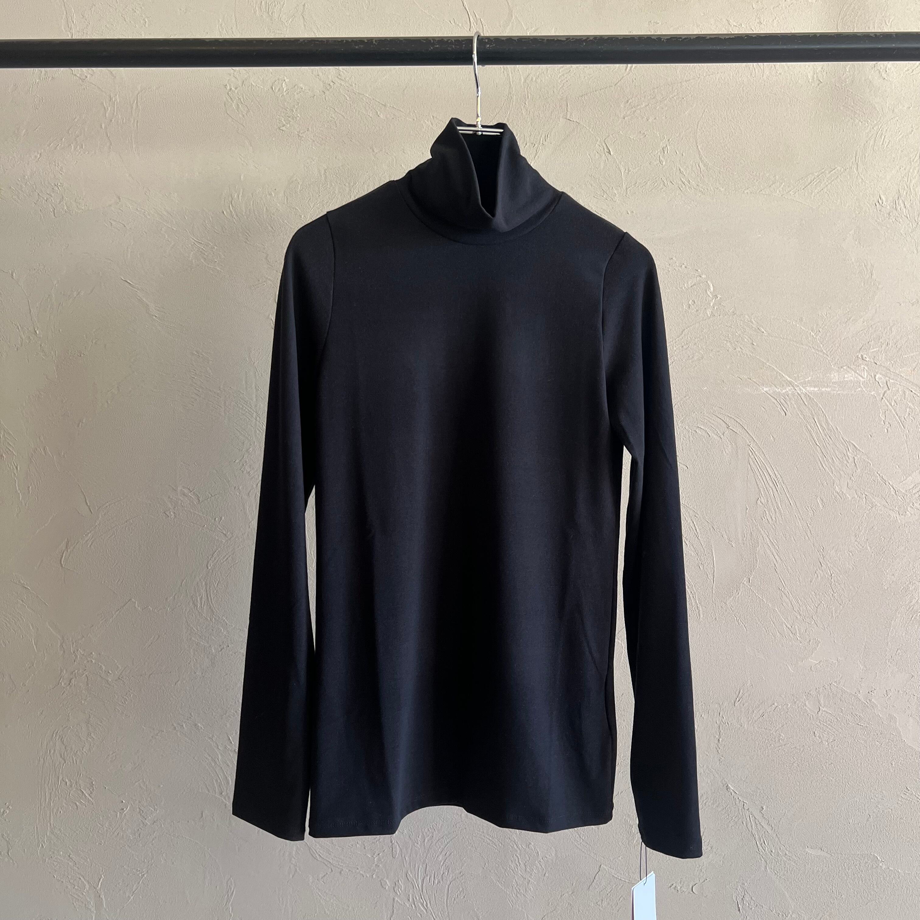 (店頭受取)マッチャラテ様:【 CYNICAL 】ラグウォーム タートルネックカットソー ブラック