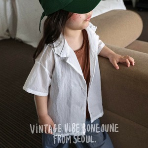 «予約»«ジュニアサイズあり»«Boneoune» シャカシャカシャツ 2colors