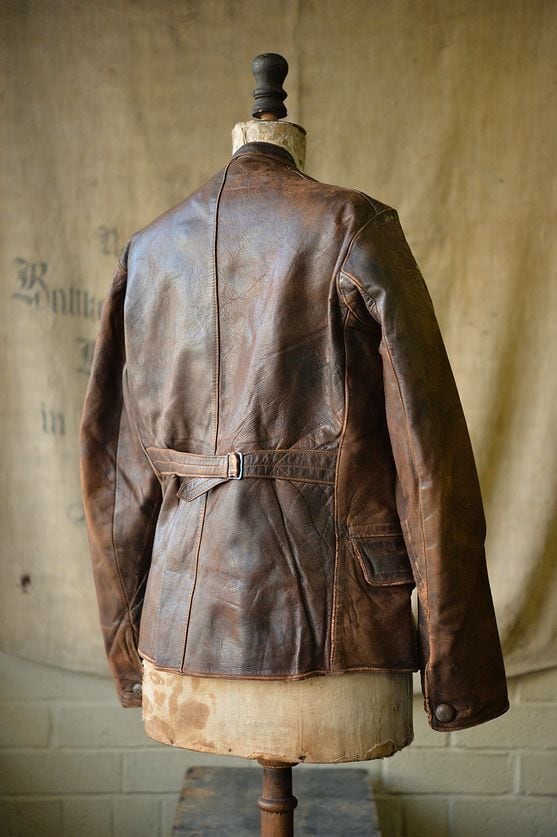 Vintage 1930's-40's Swedish Work leather jacket | EXTRA'S GARMENT