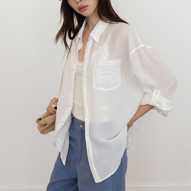 loose sheer shirt 14693