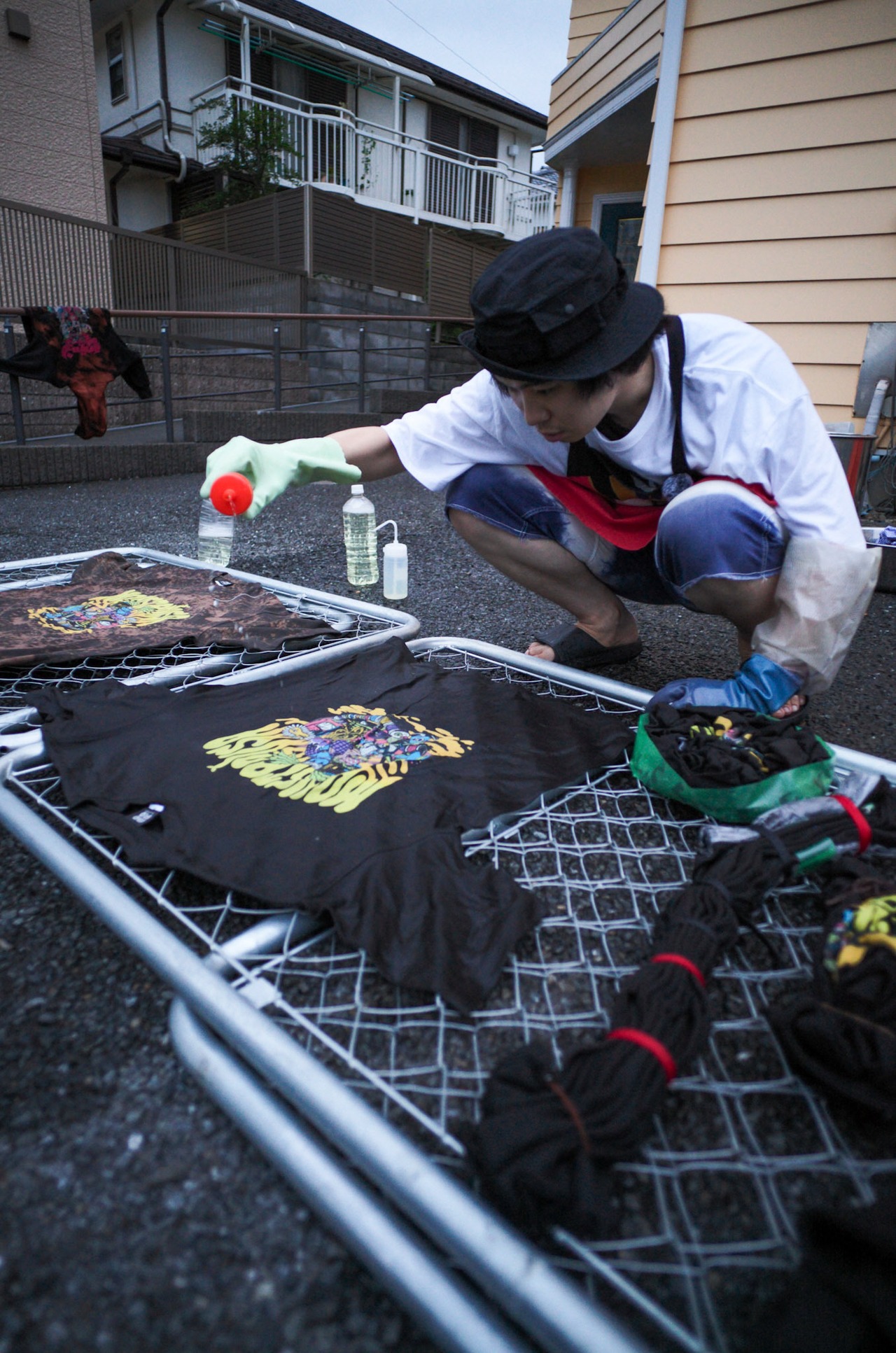 【一点物】Art TAG T-shirts 【Patchy Bleach２】