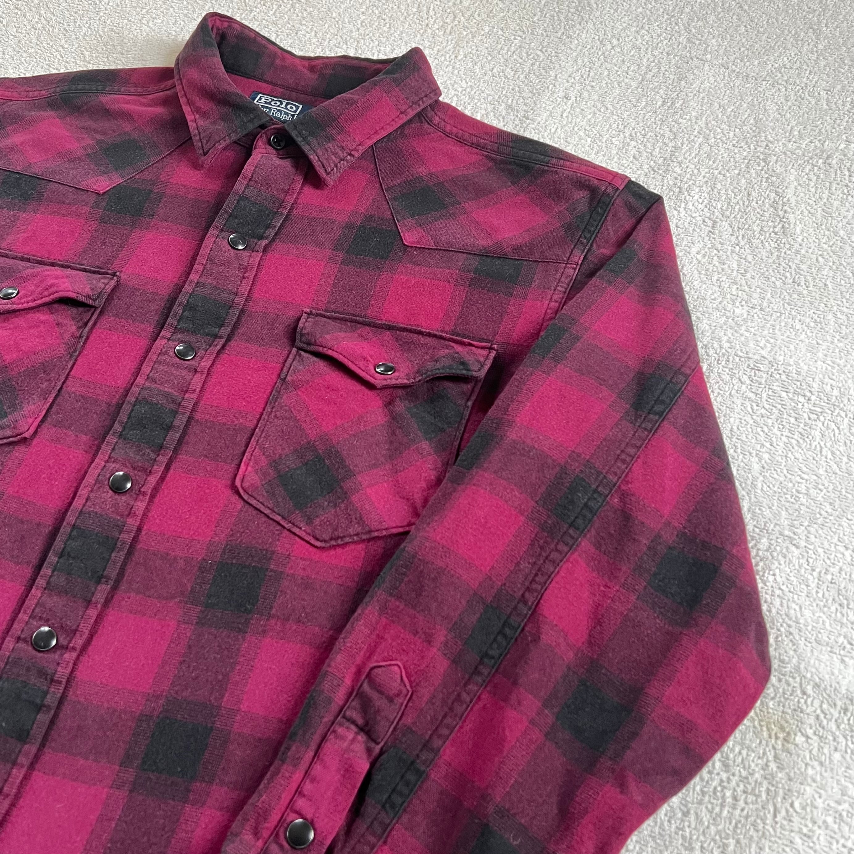 Ralph Lauren ラルフローレン 長袖 チェック シャツ L ネルシャツ