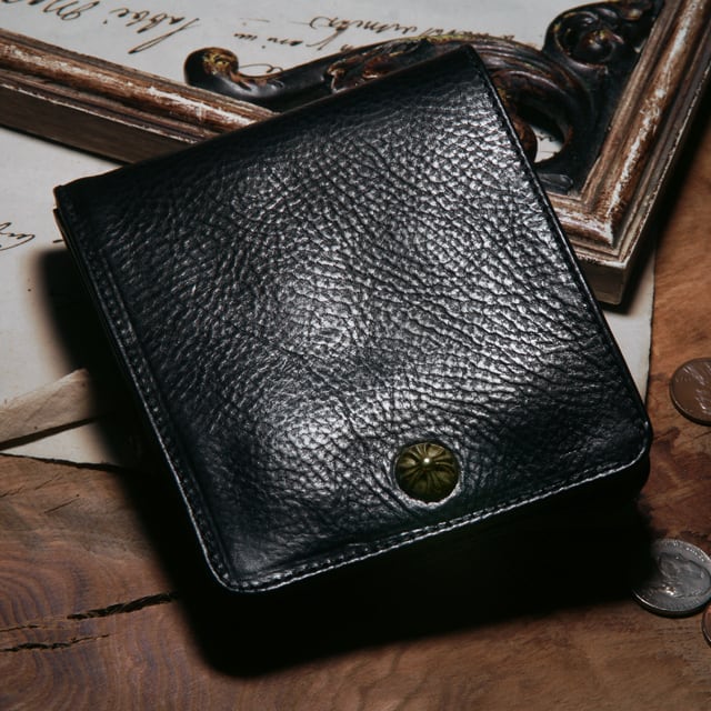 【CHROME HEARTS　クロムハーツ　Wallet　ウォレット　財布　レザー】ワンスナップウォレット/レザー w/クロスボタン【送料無料】 |  クロムハーツ、ガボールなどシルバー＆レザーセレクトショップCHRONO powered by BASE