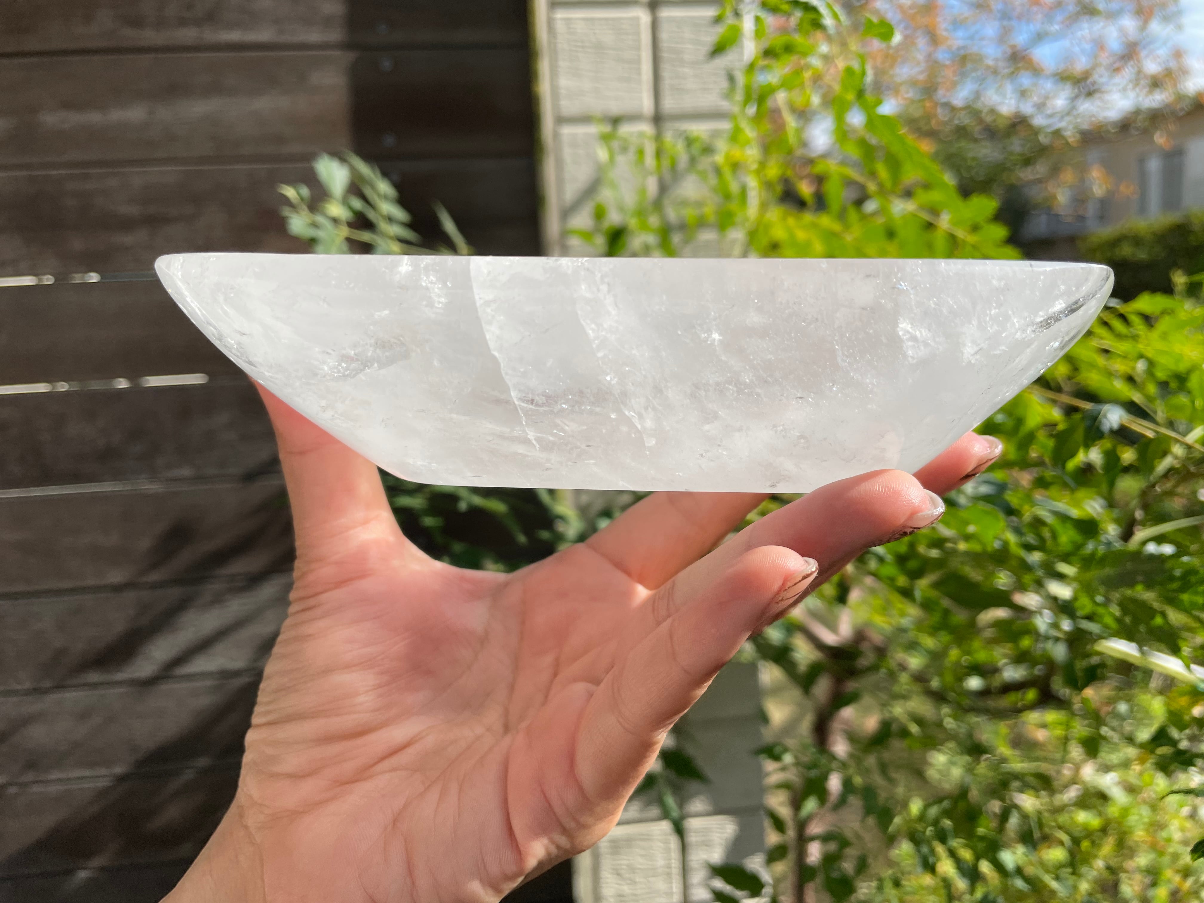 クリスタル bowl (D)780g　虹入り