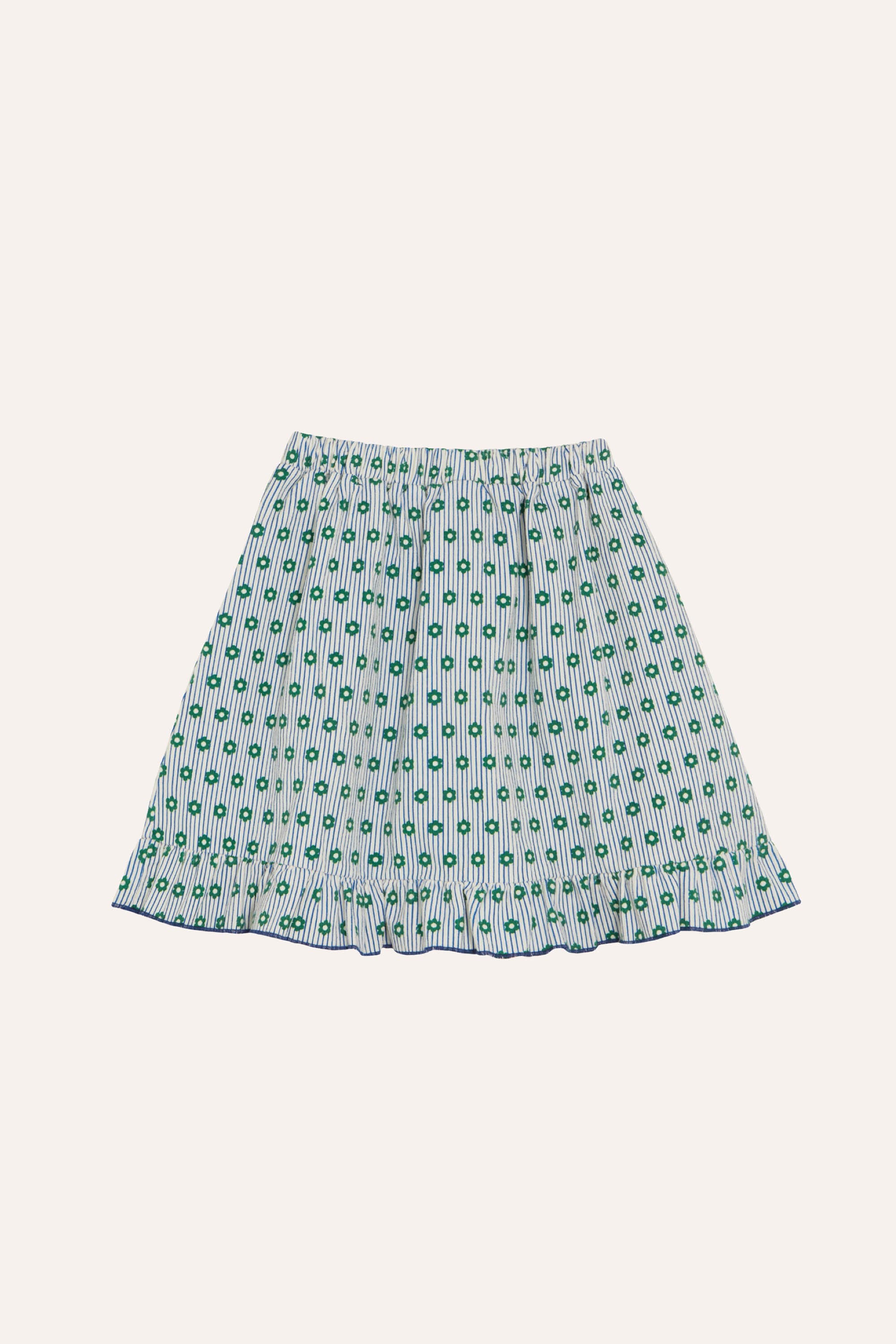 【26AW】The Campamento(カンパメント)Flowers and Stripes Skirt(3y/4y/5-6y/7-8y/9-10y/11-12y)スカート ストライプ 花