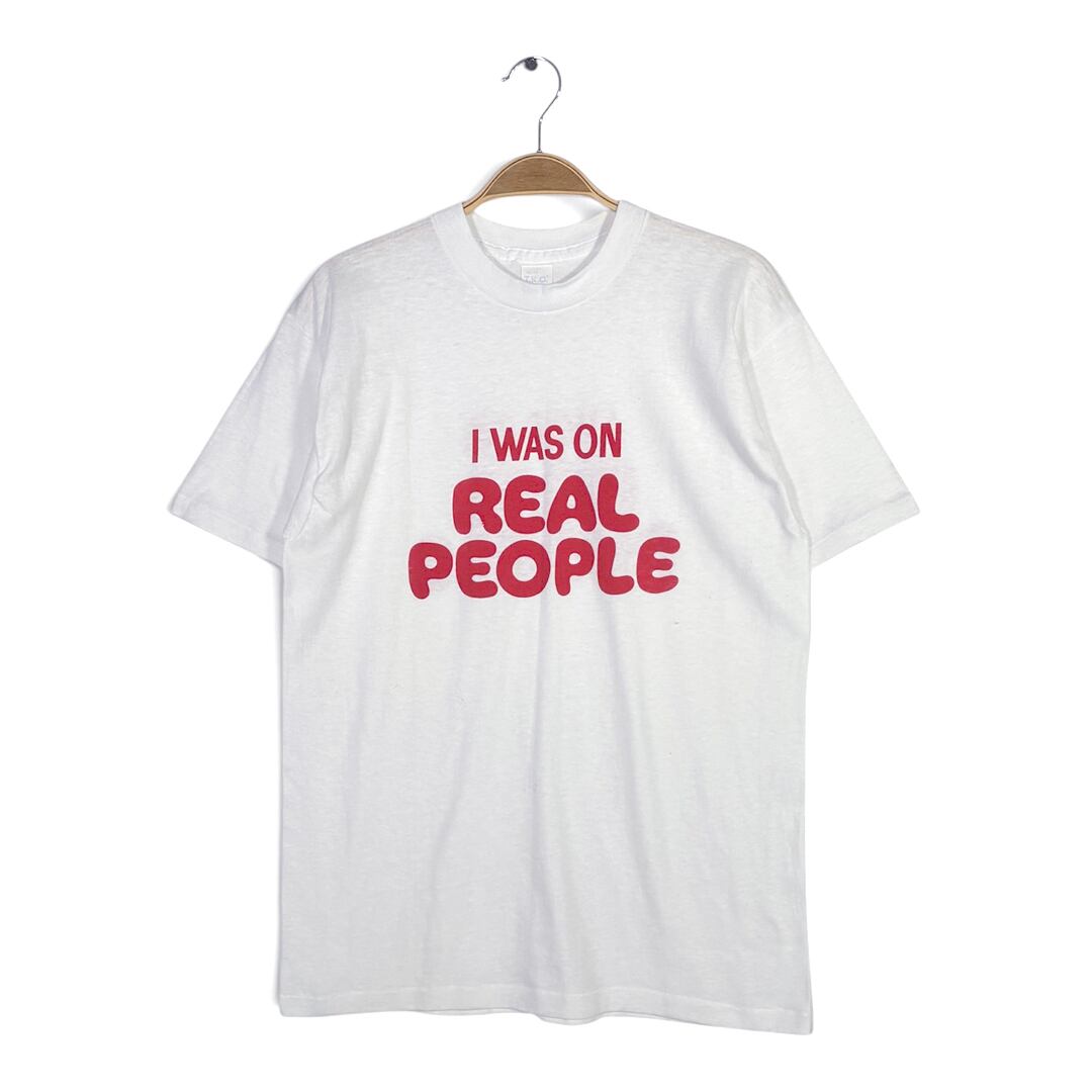 70s メッセージT 美品 染み込みプリント ヴィンテージ Tシャツ シングルステッチ TKO サイズL 古着 BZ0553