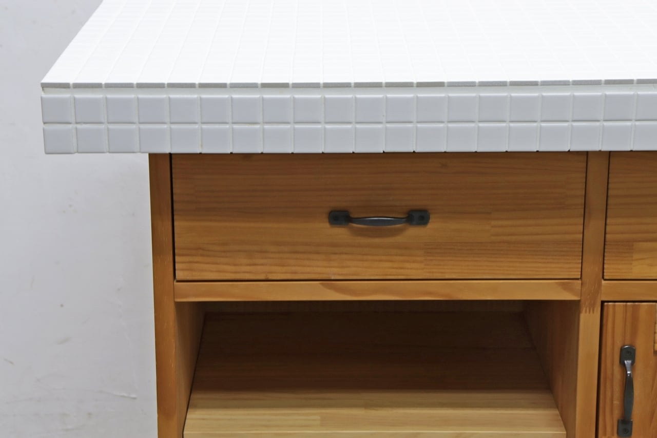 MOMO NATURAL モモナチュラル アイランド カウンター キッチン タイル