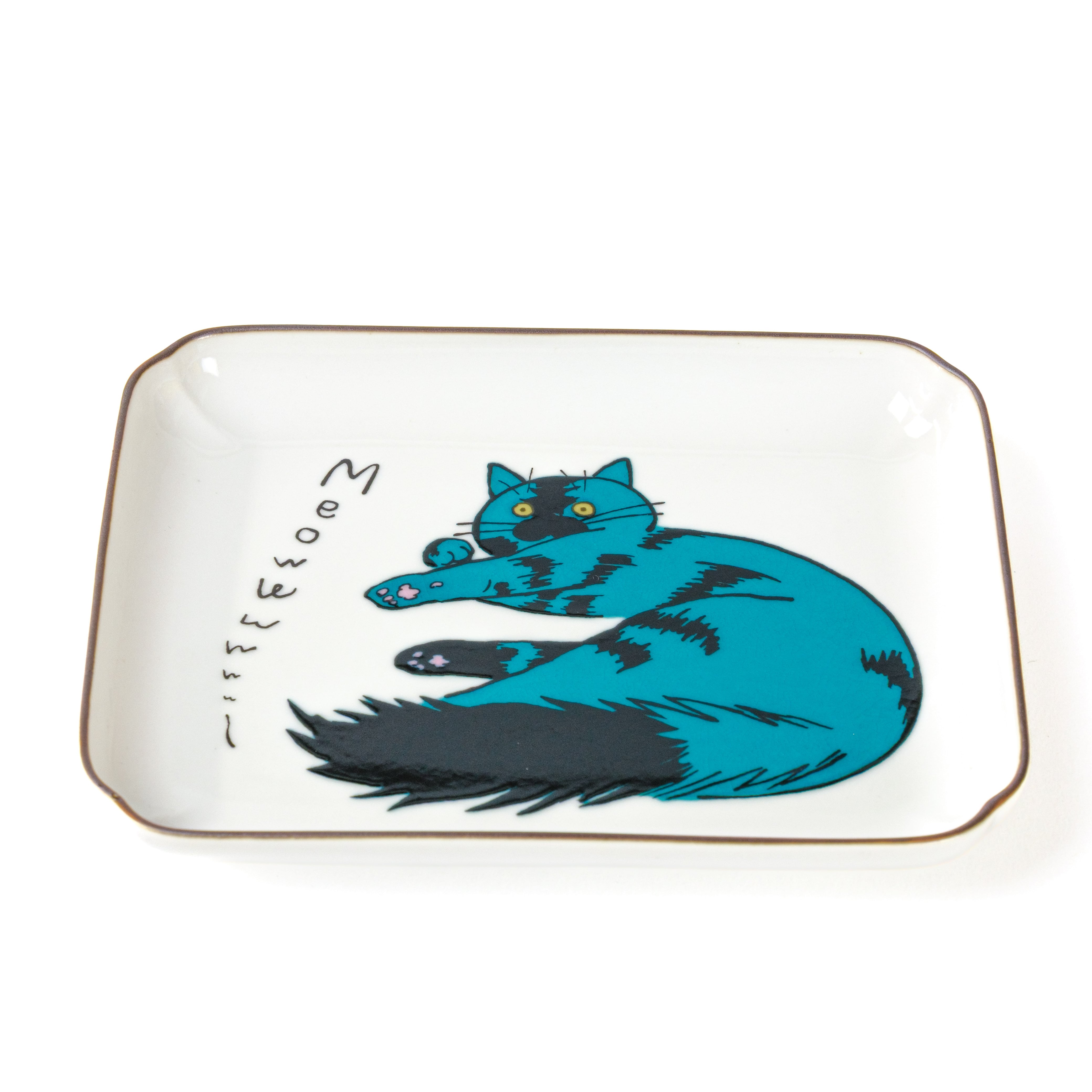 ネコ・ジェラシー長角皿 トーティシェル | kutaniseal