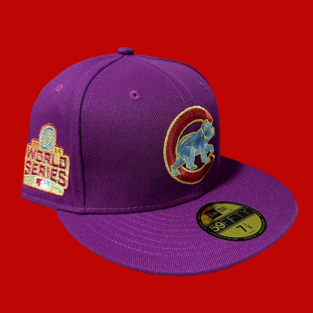 Chicago Cubs 2015 World Series New Era 59Fifty Fitted / Purple (Suede Red Brim)