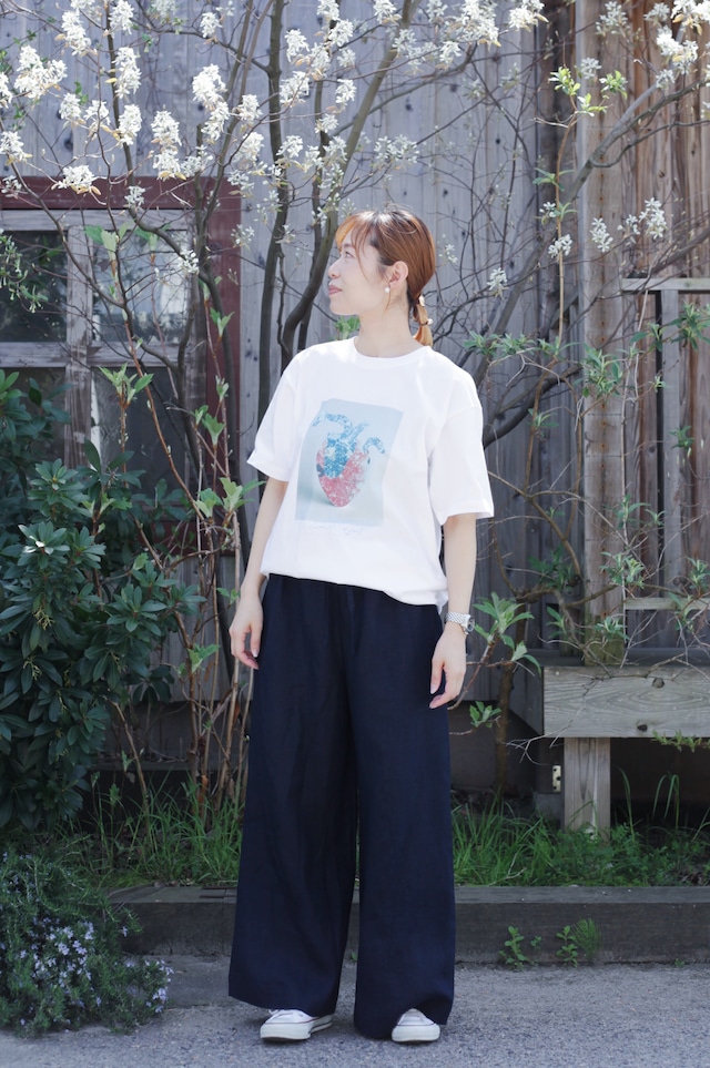 【fog linen work × minka(フォグリネンワーク × ミンカ)】リネンワイドパンツ  《 minka限定アイテム 》