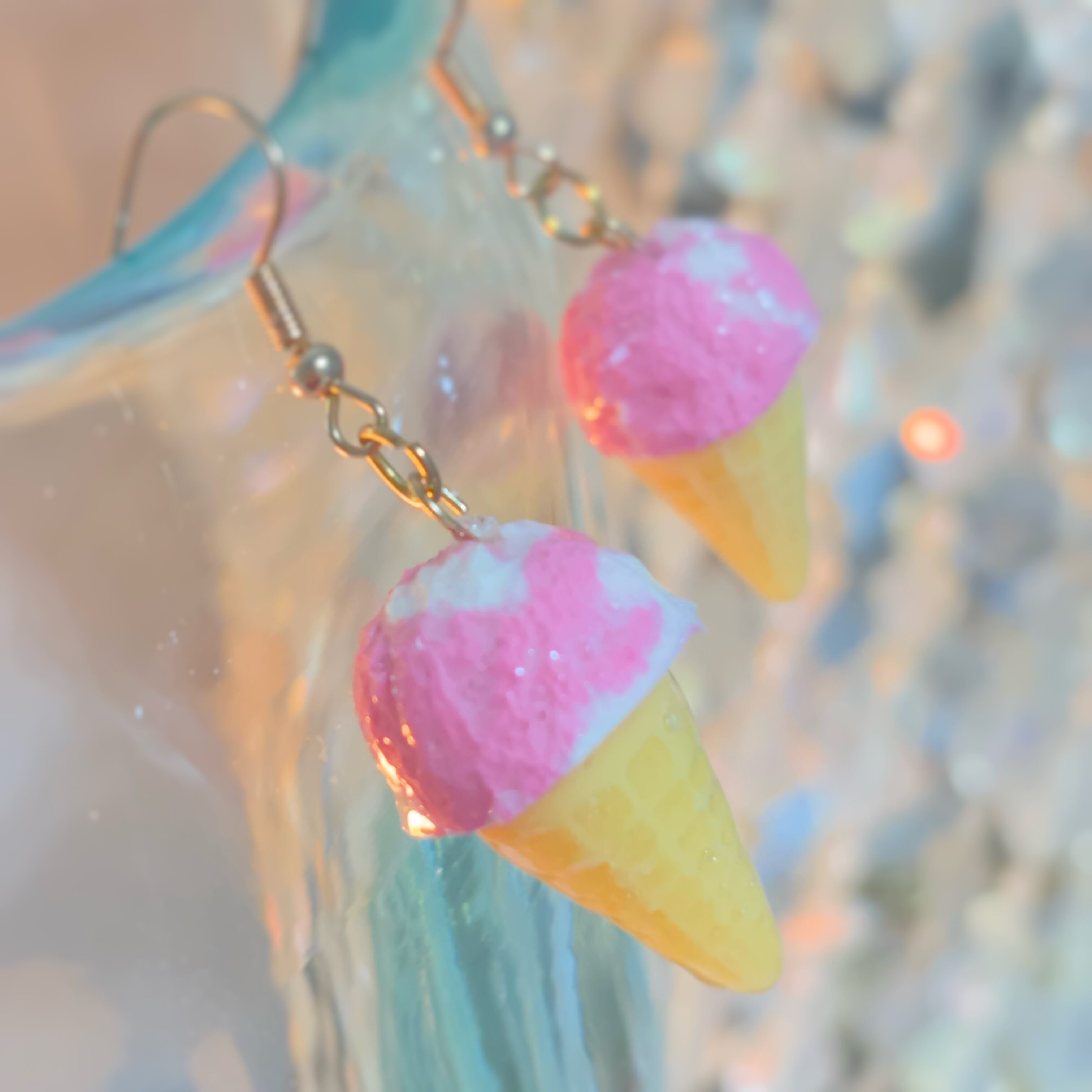 SALE‼️即日発送【溶けない魔法】アイスクリームのミニピアス レジン