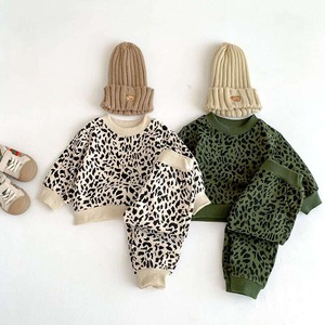 【秋作】ヒョウ柄カジュアルセットアップ　全2色