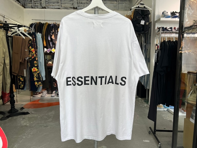 ESSENTIALS FOG BOXY BACK LOGO TEE WHITE MEDIUM 03146