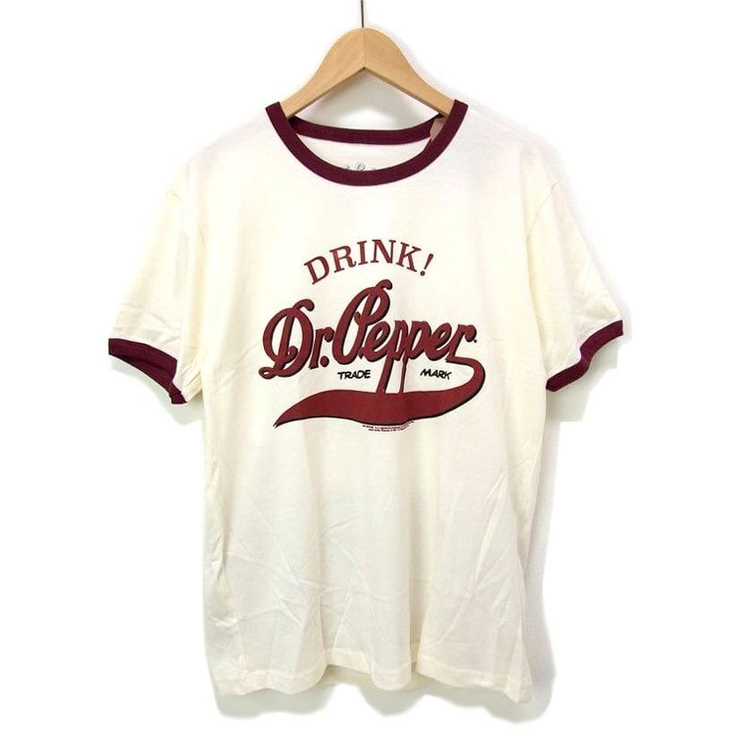 インポートtシャツ Dr. Pepper ドクターペッパー リンガーTシャツ メンズ半t ドリンク半袖tシャツ K22-995  k2select2020
