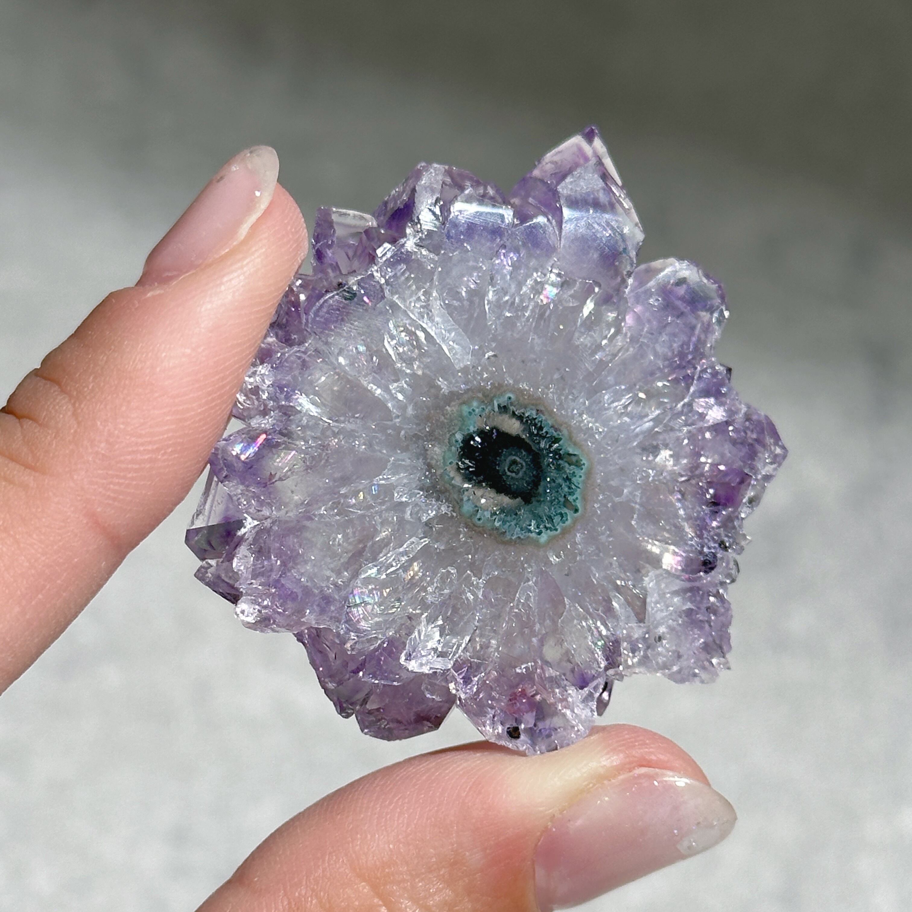 フラワーアメジスト スライス34◇ Flower Amethyst ◇天然石・鉱物