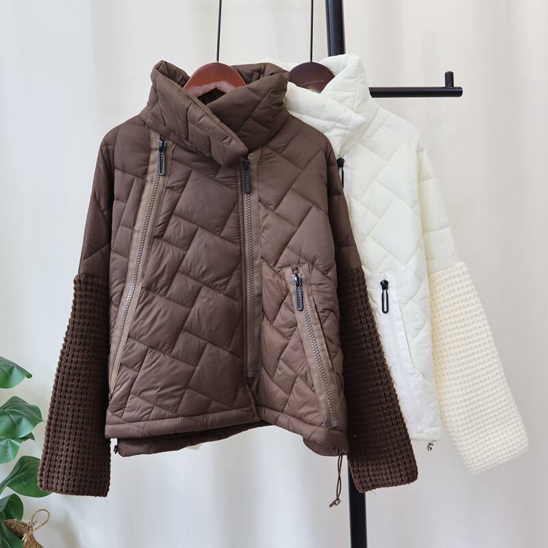 【outer】ニット切り替え棉アウター  M27829