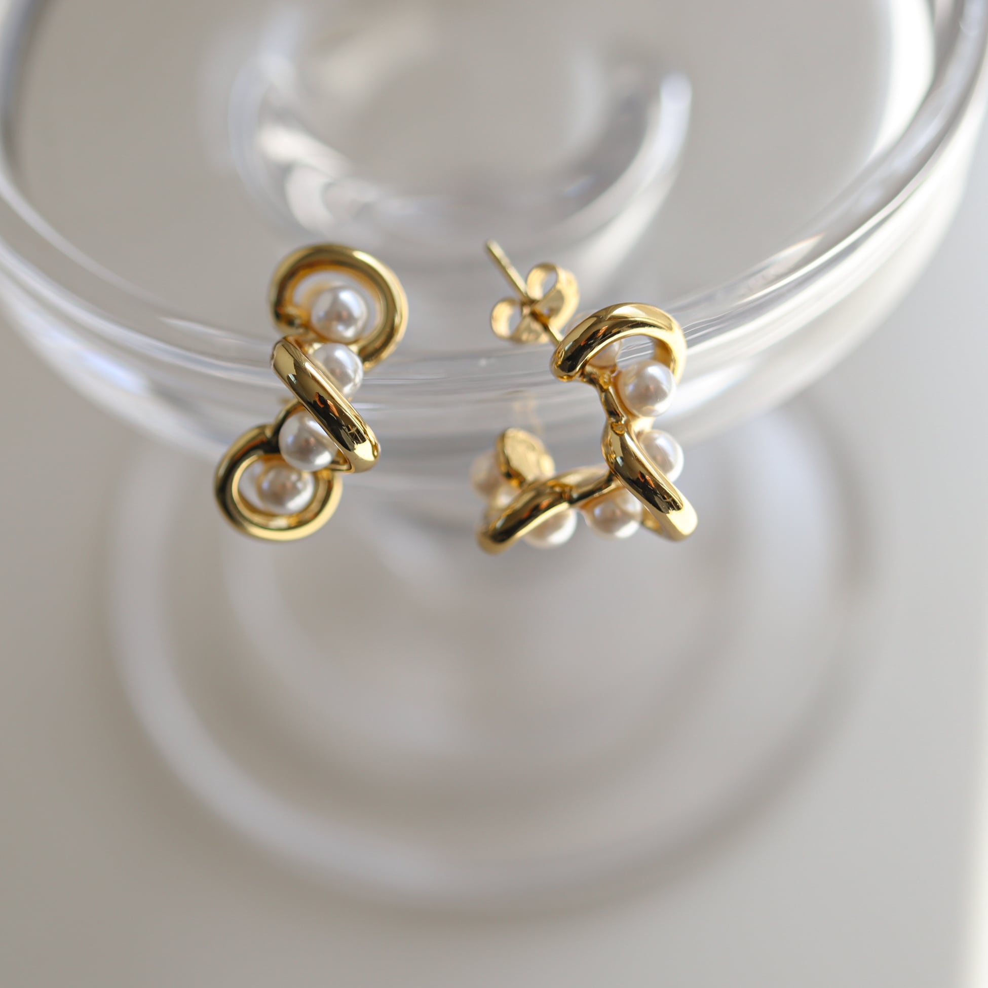 stainless twist pearl pierce SP402 | RIN. accessory ｜ステンレス