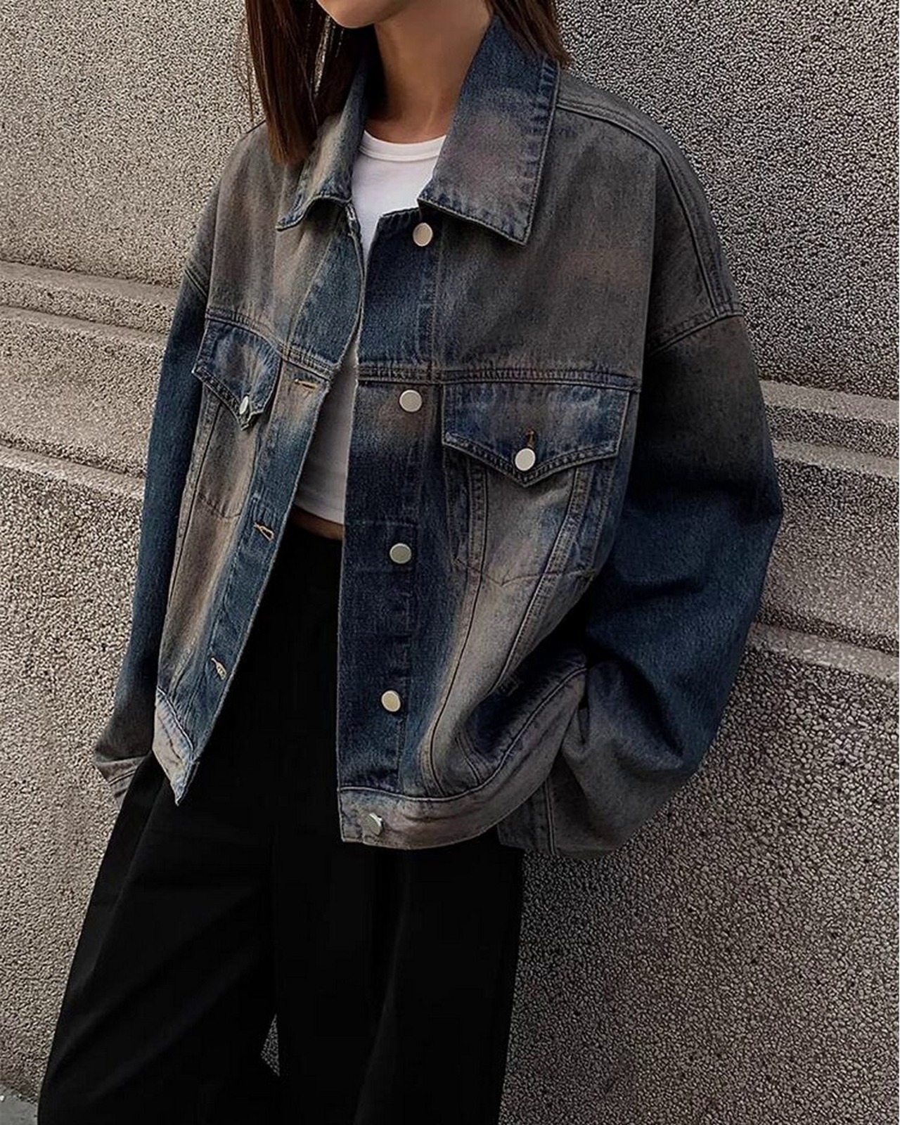 オーバーサイズデニムジャケット A0350 - 9