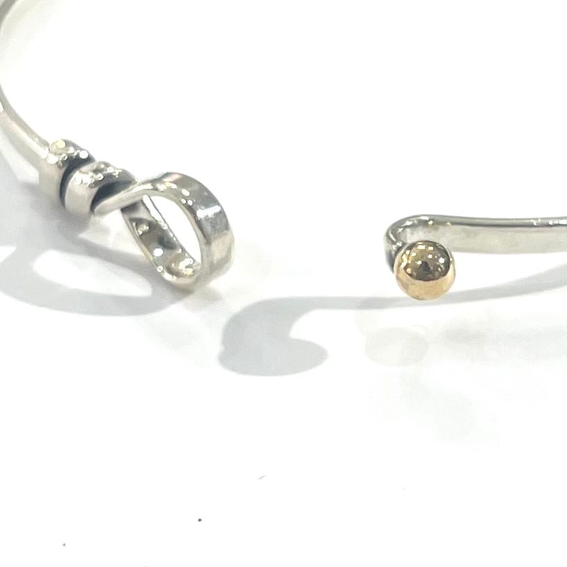 TIFFANY&CO.】2503 オープン フックバングル／シルバー925×K18YG／洗練