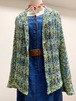 Vintage Hand Knit Mesh Cardigan Made In USA