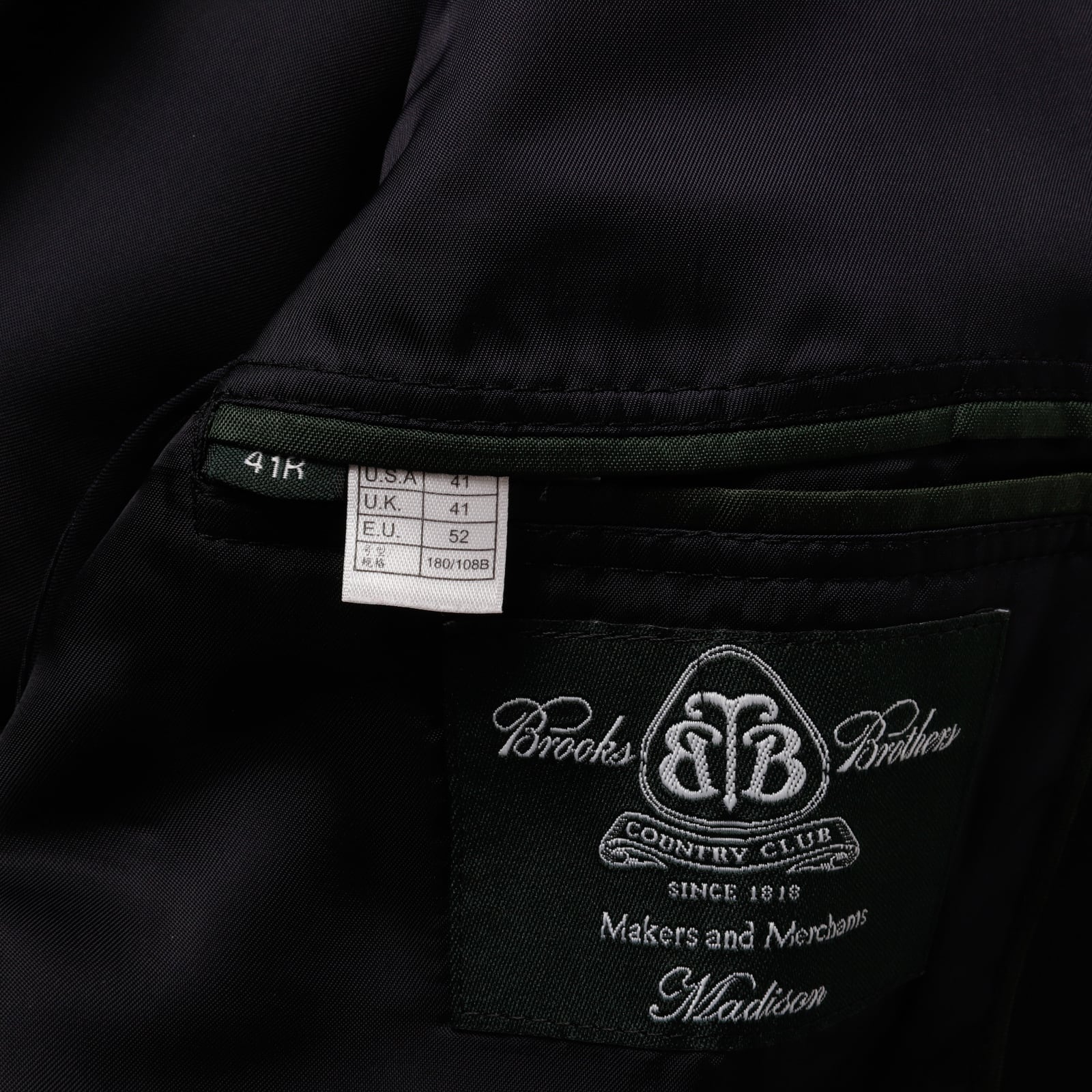 極美品】BROOKS BROTHERS SAXXON Navy blazer size41 Made in USA mint