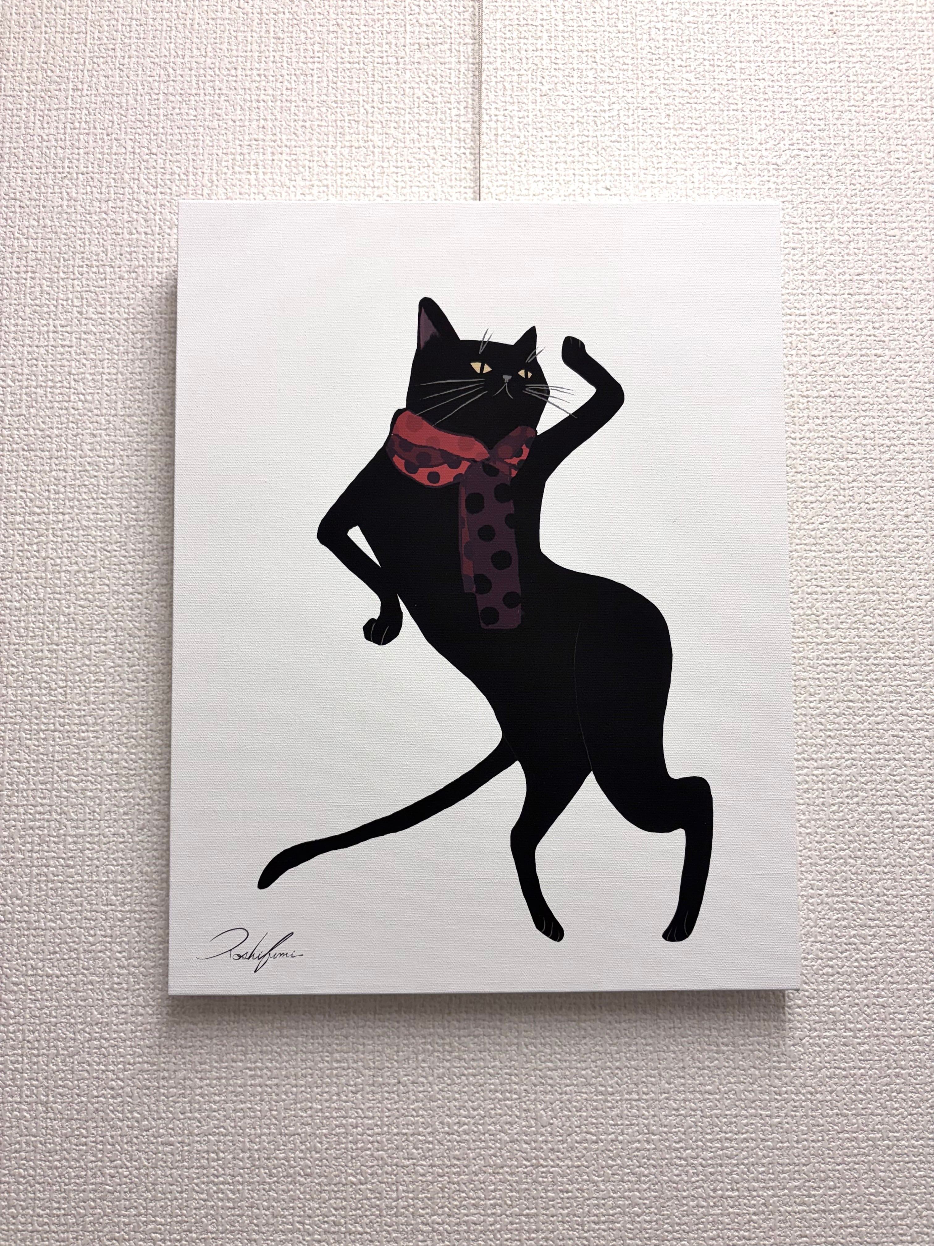 早い者勝ち❗本日価格　手作り額付きアクリル原画作品「チョロニャンコの思いやり」 早い者勝ち❗本日価格 手作り額付きアクリル原画作品「チョロ