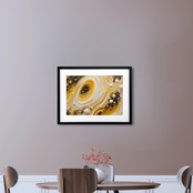 Golden Foam Flow｜ビールの泡と流れを描いた抽象アートポスター｜大人の晩酌空間を彩るモダンアート｜A3ポスター