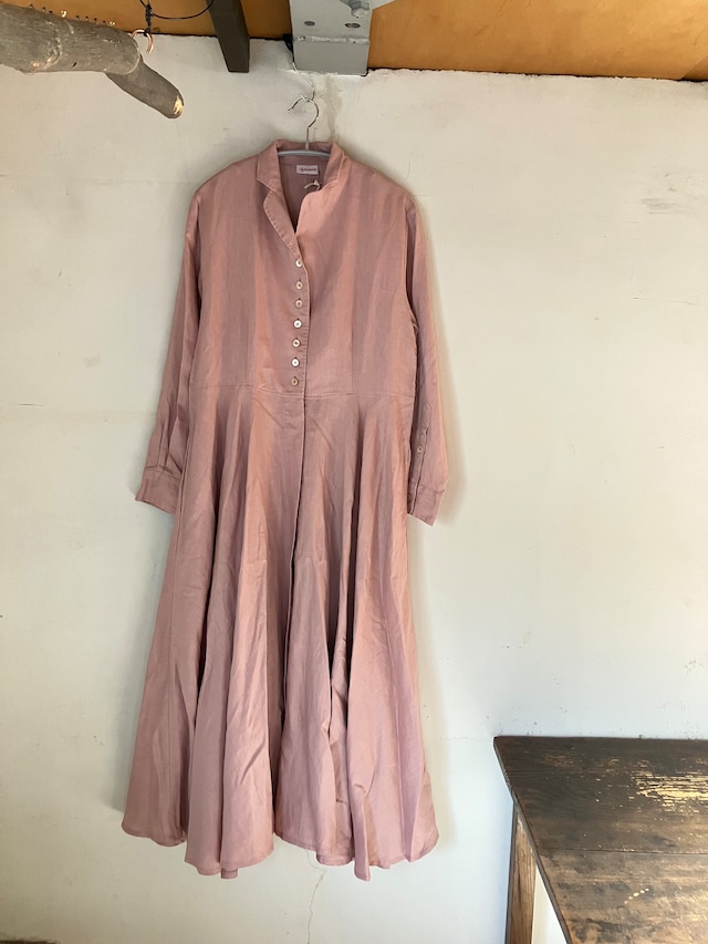 Sa-Rah 1dayフレアワンピース長袖  さくらリネン