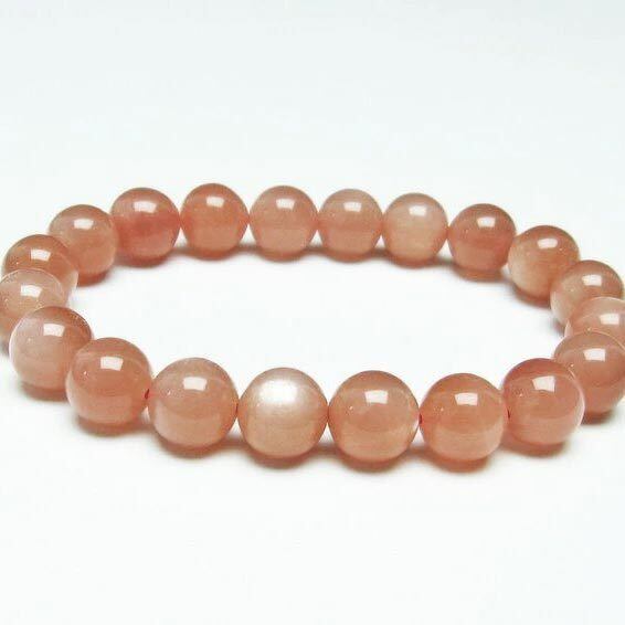 オレンジムーンストーン ブレスレット 10mm 一点物 メール便可 [M便 1/10] 111-29624