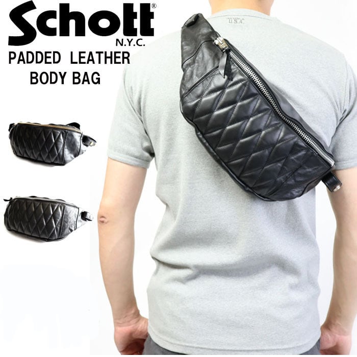 正規取り扱い店 3109023 Schott ショット PADDED BODY BAG パデッド