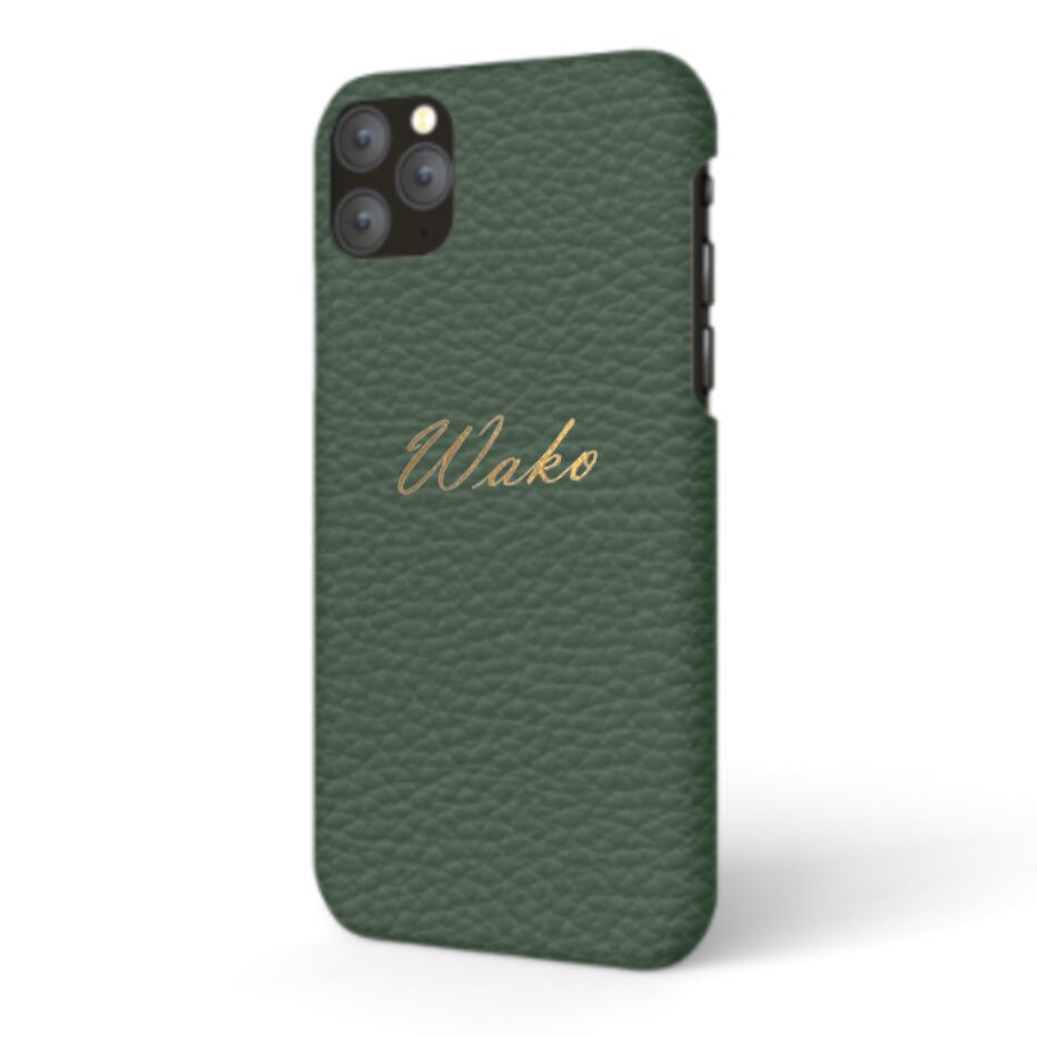 Custom Small Name iPhone with Premium Shrink Leather Case (Limited/9月分数量限定)  | Calmere
