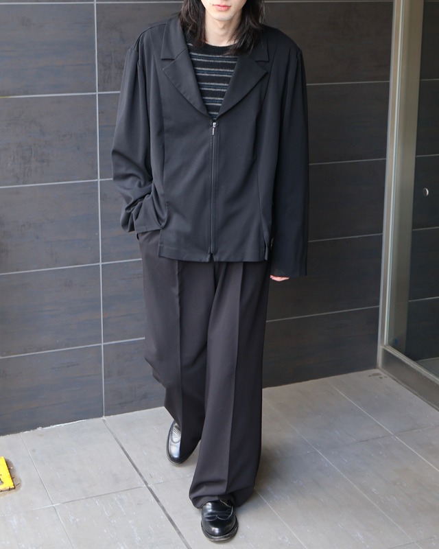 zip-up tailored  blouson