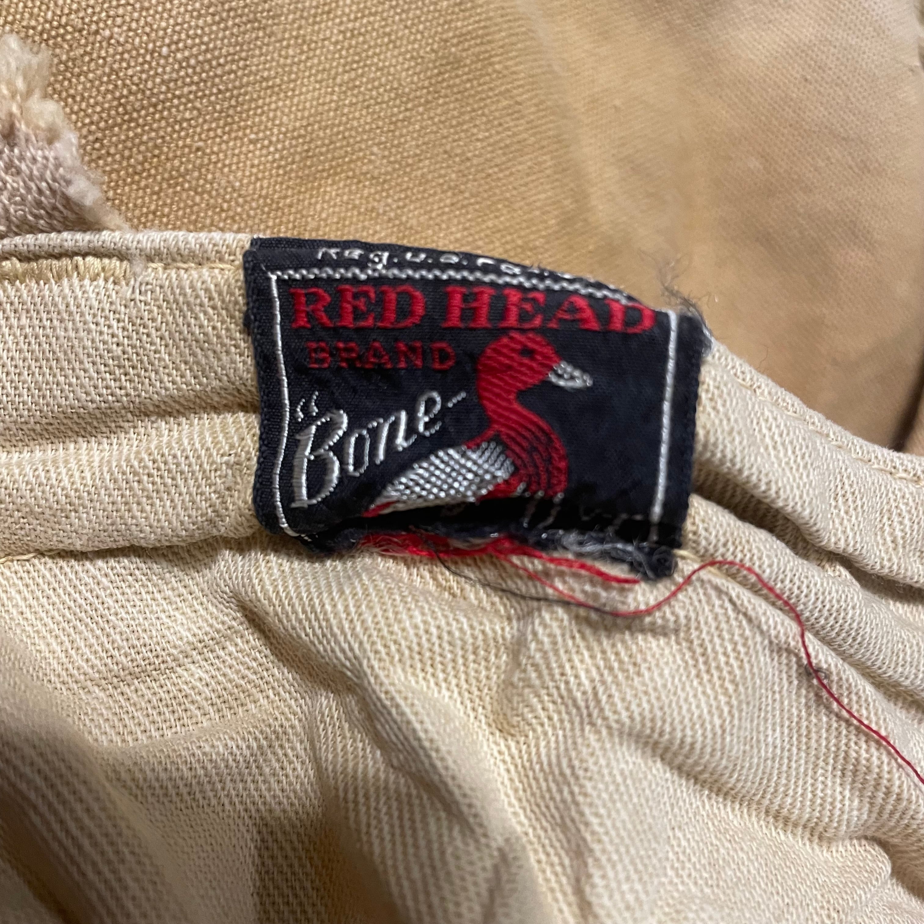 40s RED HEAD オリーブ チンスト フード付き ハンティングジャケット 40s Bone-Dry RED HEADレッドヘッド チンスト&フード付き ダック地