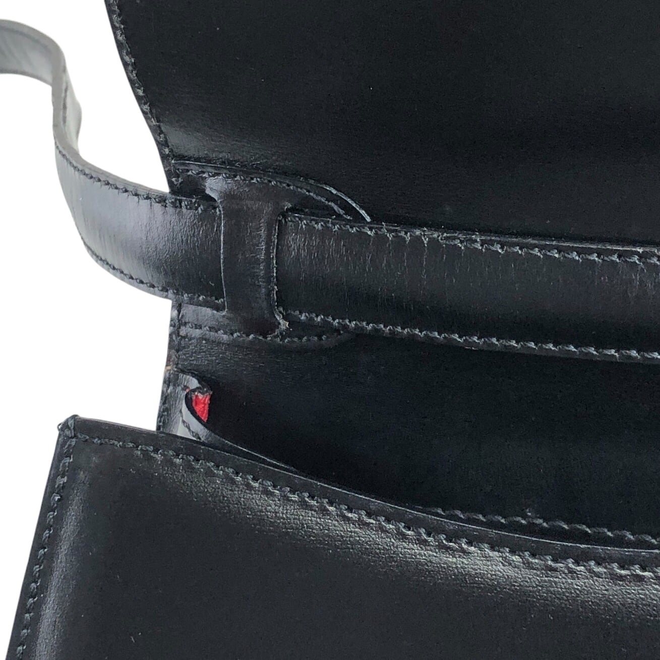 CELINE セリーヌ ショルダーバッグ ブラック フロントロック レザー