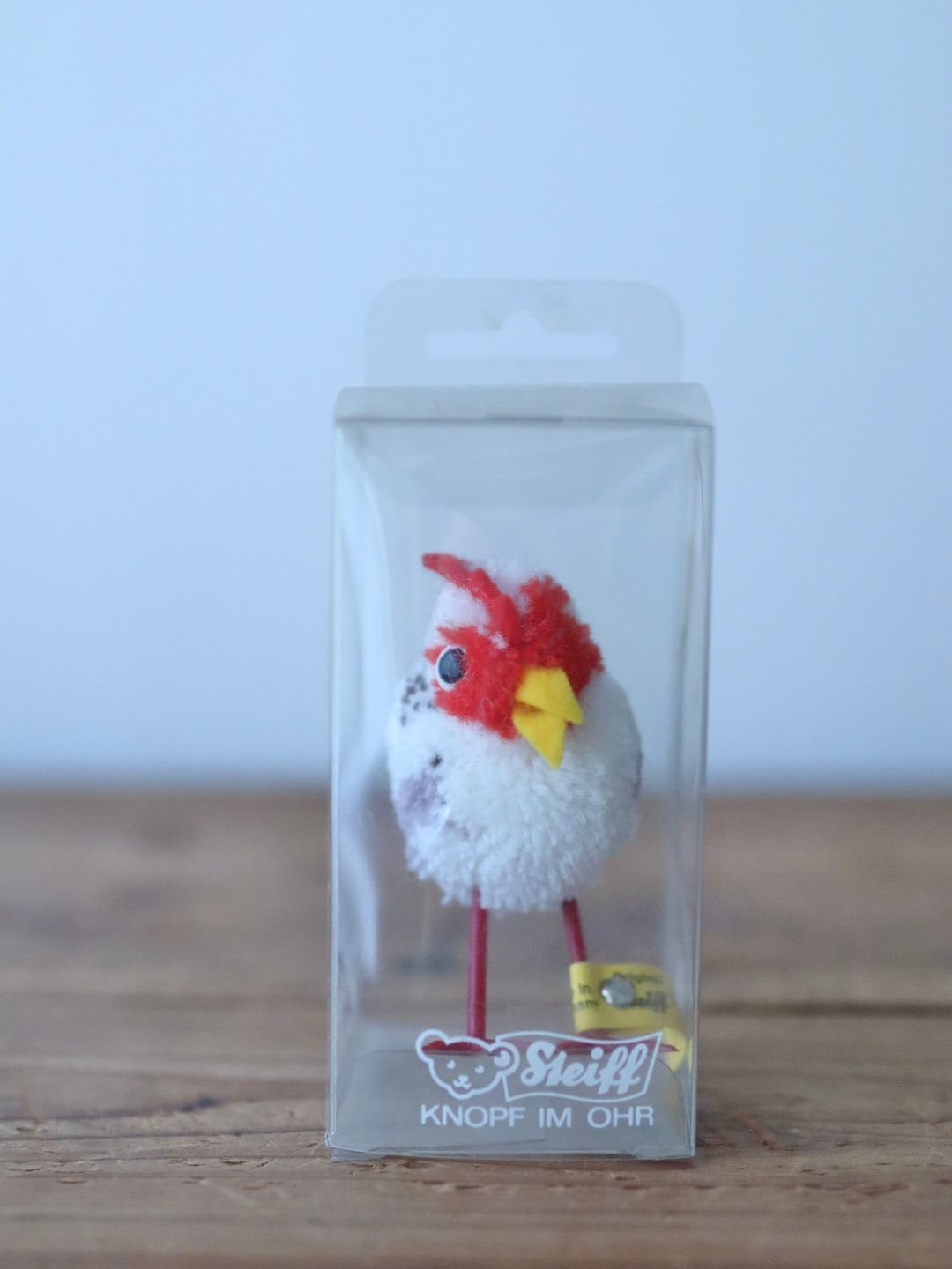シュタイフ ポンポン バード ニワトリ Steiff Woolen Hen 8㎝ ヴィンテージ シュタイフ にわとり