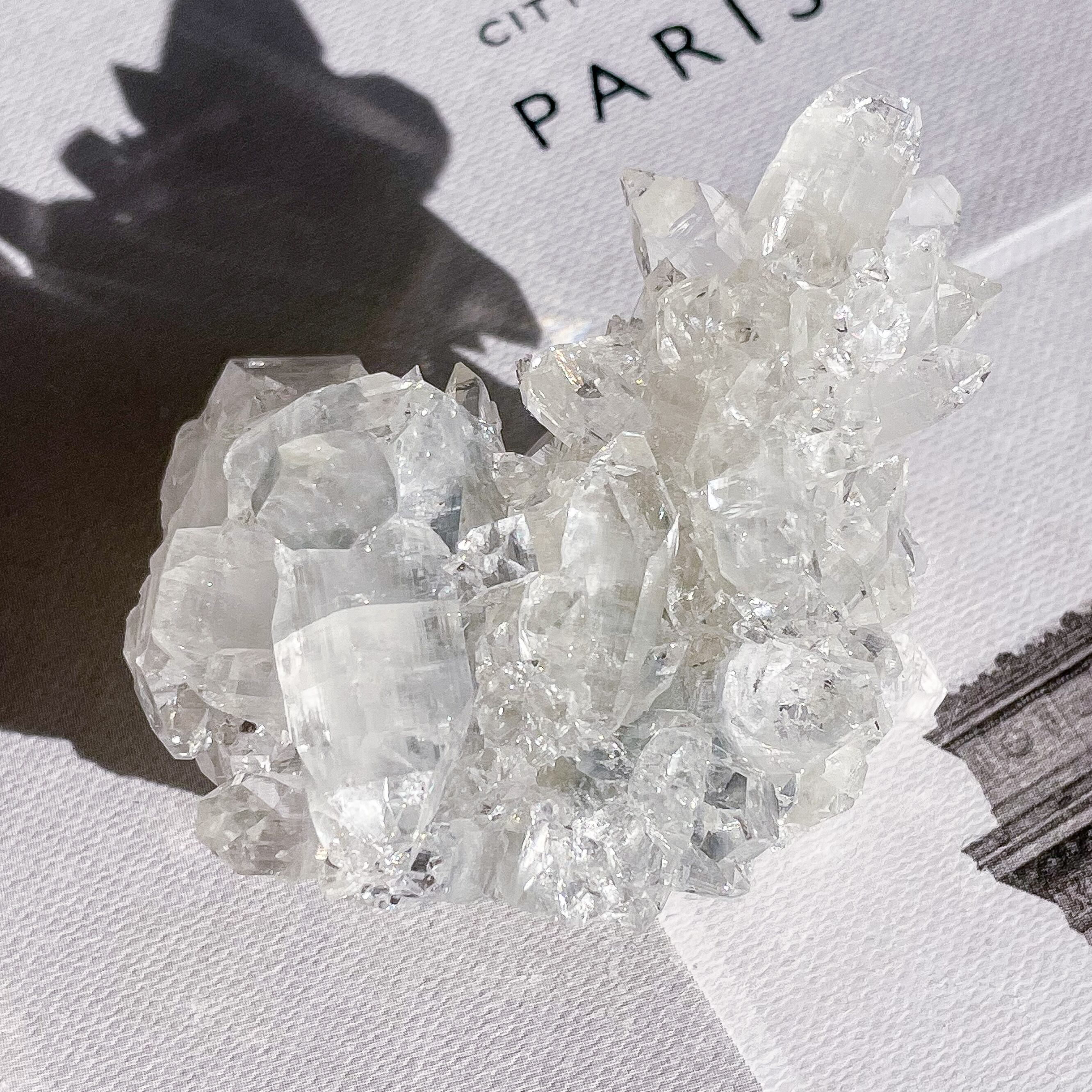 Druzy Apophyllite Cluster 4✧ ドゥルージーアポフィライト