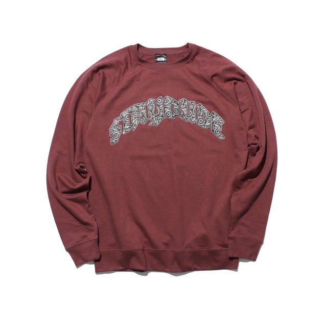 【STAY DUDE COLLECTIVE】Arch Paisley Logo Sweatshirt (PORT)