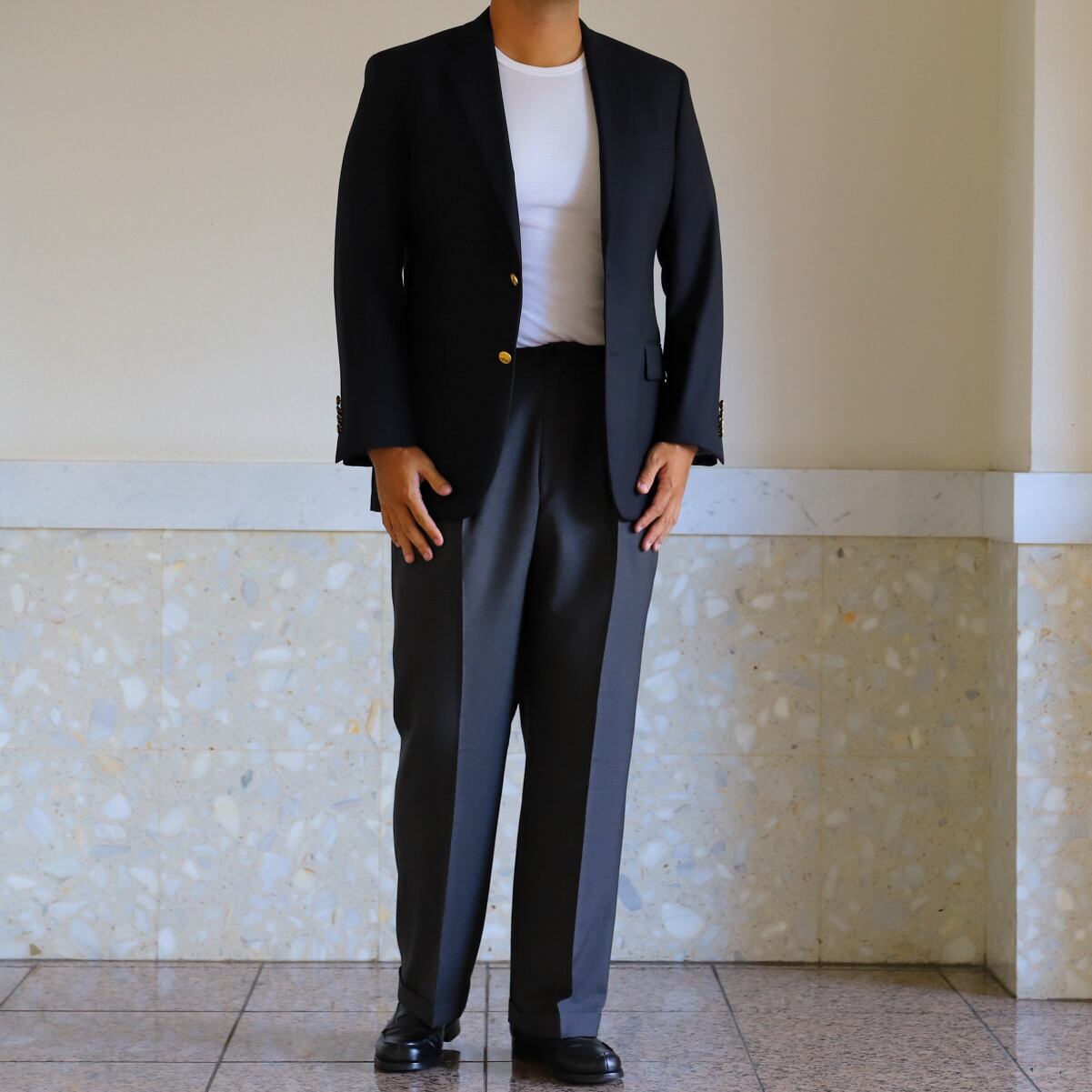 極美品】BROOKS BROTHERS Loro Piana Made in USA wool Navy blazer