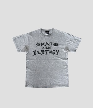 -THRASHER- Vintage 90-00s M SKATE AND DESTROY Print T-shirt