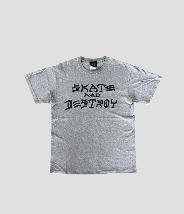 -THRASHER- Vintage 90-00s M SKATE AND DESTROY Print T-shirt